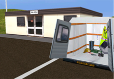 Onsite Landfill Inspection Simulator: screen shot van